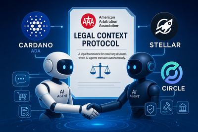 Diagram showing Legal Context Protocol connecting AI agents to dispute resolution framework