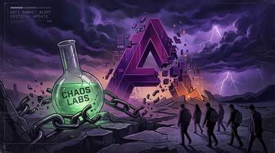 Aave logo with cracking foundation representing contributor exodus