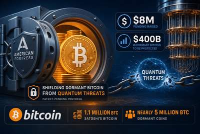 Diagram showing quantum-resistant protection for dormant Bitcoin wallets via soft fork freeze mechanism