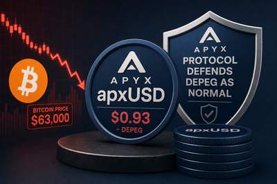 Apyx apxUSD stablecoin depeg chart showing 93 cent low alongside Strategy STRC preferred shares