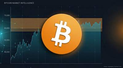 Bitcoin chart showing accumulation zones between $60,000 and $70,000 price levels