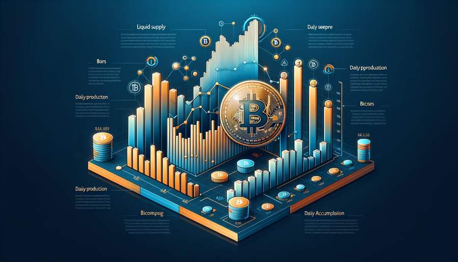 Chart comparing Bitcoin daily production versus accumulation rates showing supply shock dynamics
