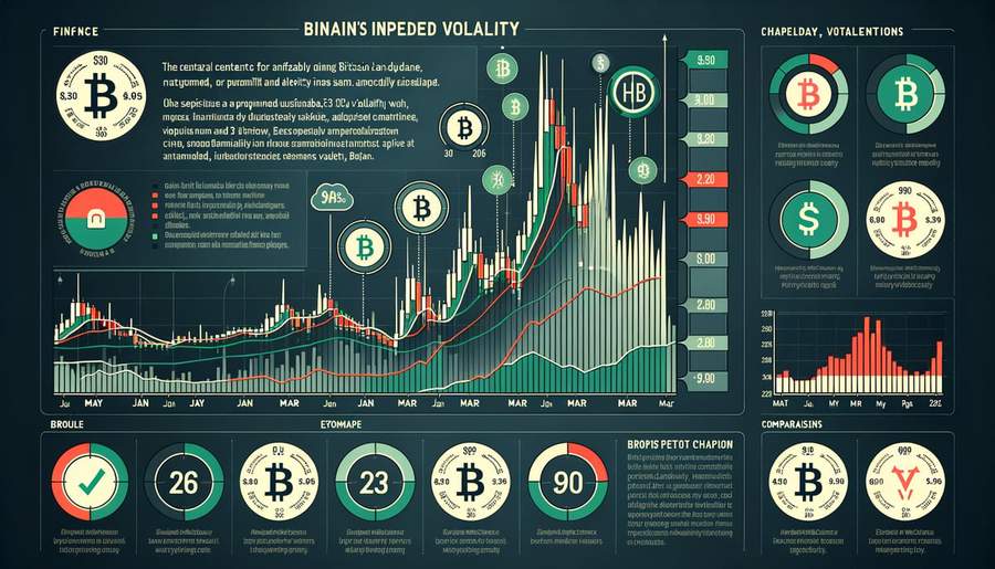Bitcoin implied volatility chart showing spike during Iran crisis announcement