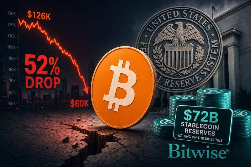 Bitcoin price chart showing correlation with Nasdaq and global M2 liquidity indicators