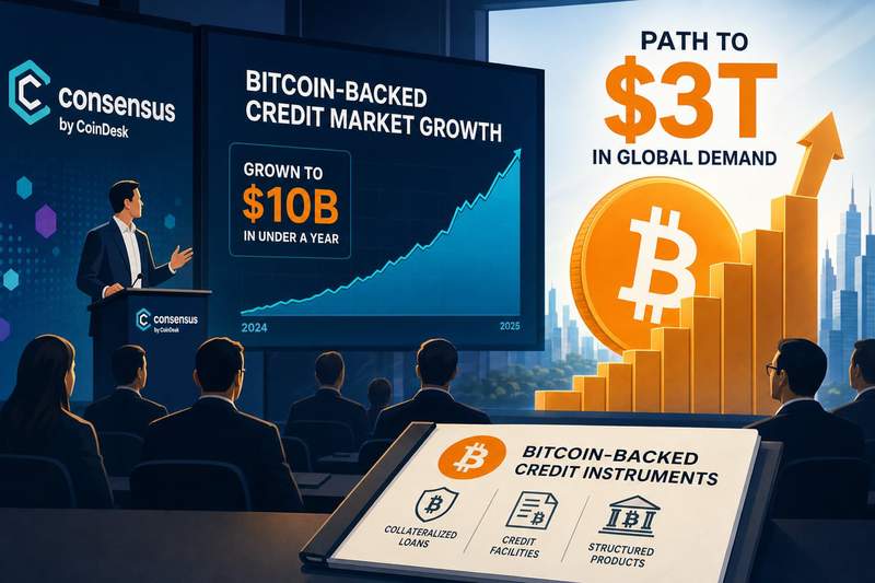 Bitcoin treasury executives on stage at Consensus Miami discussing digital credit opportunities