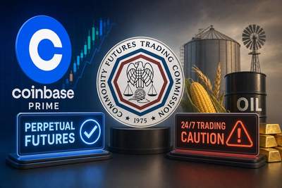 CFTC regulatory advisory showing split between crypto and traditional derivatives markets for 24/7 trading