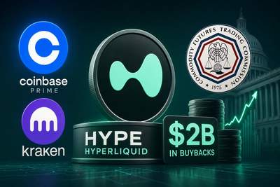 Hyperliquid HYPE token analysis with trading volume chart and buyback data visualization