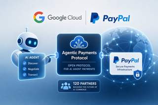 Google and PayPal executives presenting AI agent payment infrastructure at Consensus Miami