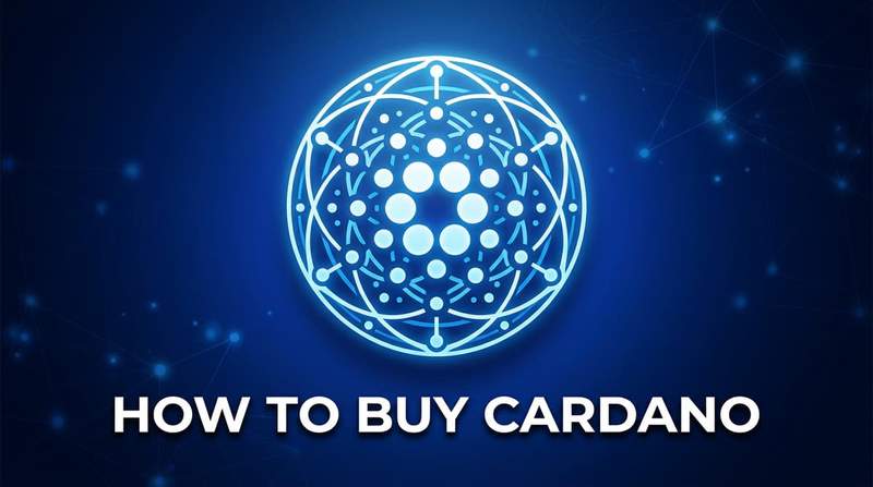 Cardano price chart on a laptop next to a hardware wallet showing ADA balance