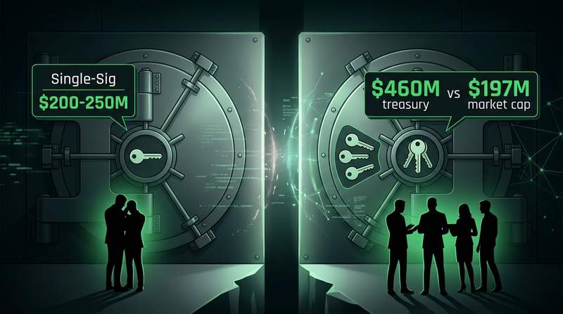 Split treasury diagram showing NEO token holdings divided between two separate wallets