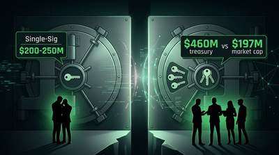 Split treasury diagram showing NEO token holdings divided between two separate wallets