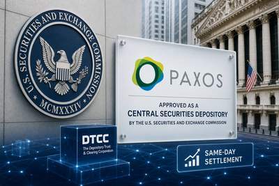 Paxos SEC approval for blockchain stock settlement alongside DTCC infrastructure