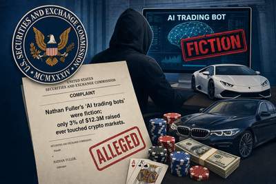 SEC complaint breakdown showing $12.3M investor funds divided into personal use, Ponzi payments, and actual crypto trading