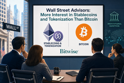 Financial advisors comparing stablecoins and tokenization interest versus Bitcoin investment