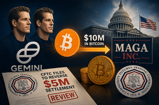 Gemini Bitcoin donation to MAGA Inc PAC during CFTC settlement review